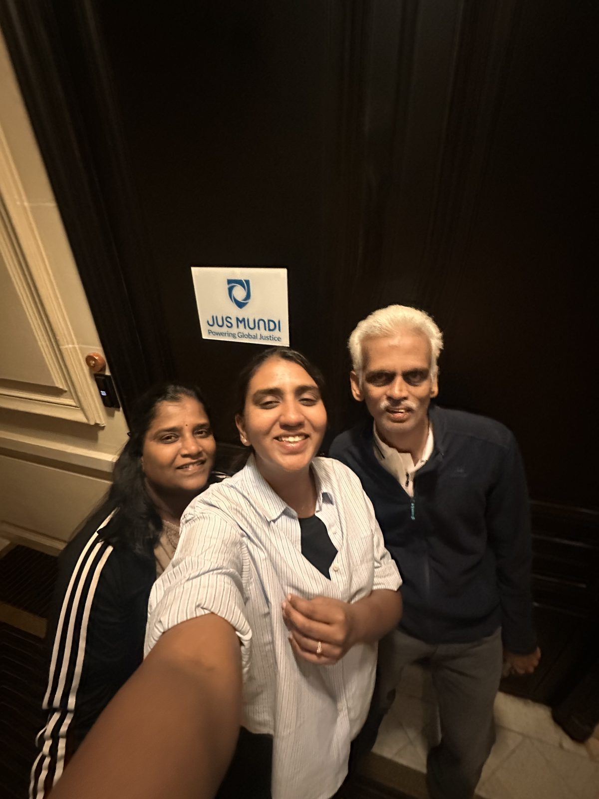 Visiting the Jus Mundi office with family